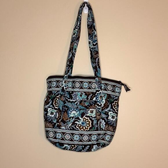 Vera Bradley Handbags - Vera Bradley Java Blue Zip close bag